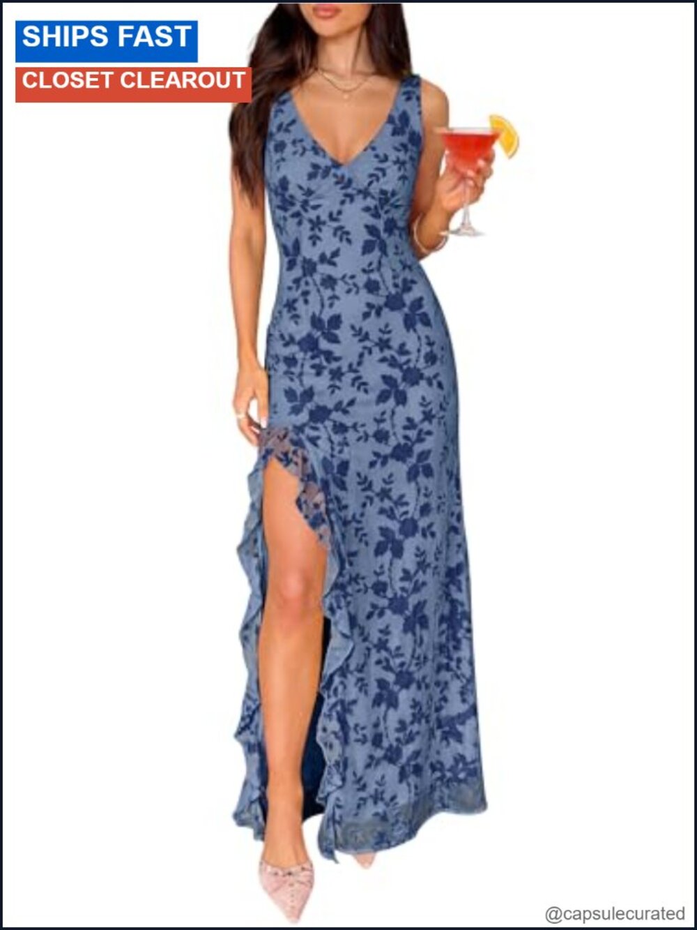 Mesh Semi Formal Maxi Dress V-Neck Sleeveless Slim Fit Bodycon